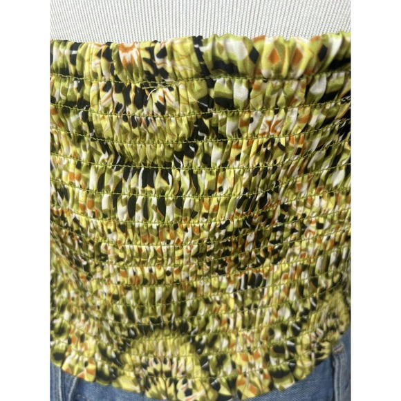 Rose & Olive Bandana Crop Y2K Style Top Medium NEW - Picture 4 of 6